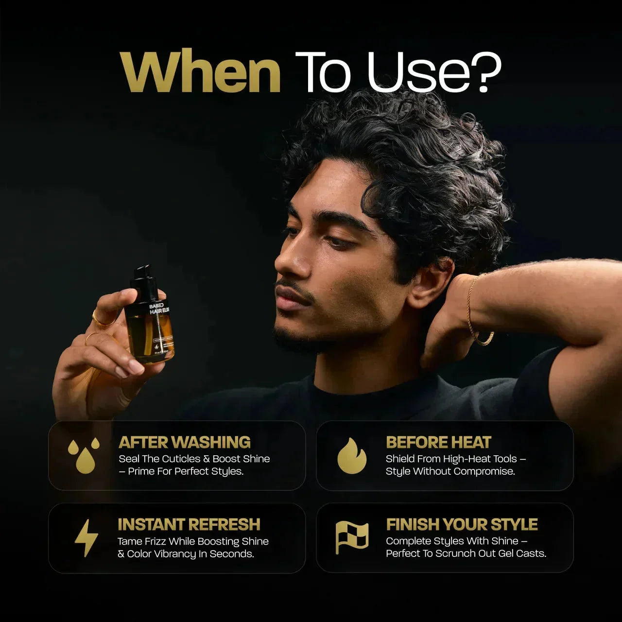 BASED Hair Elixir - detail view for men UK