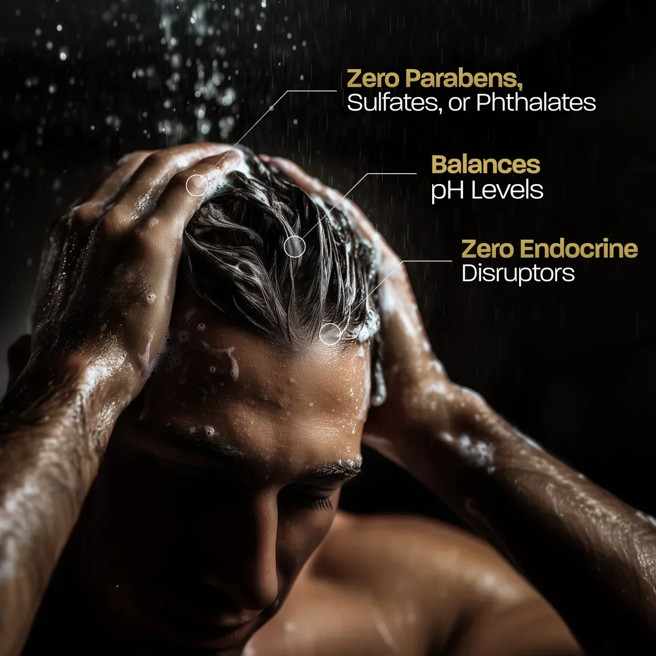 BASED Shampoo - side angle for men UK