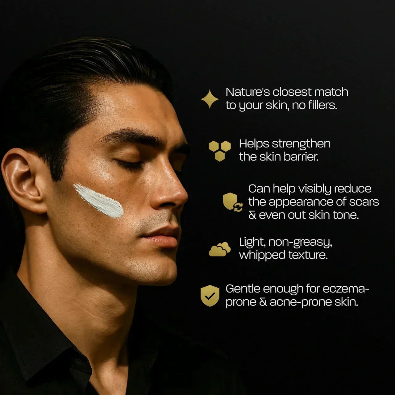 BASED Whipped Tallow Moisturiser - side angle for men UK